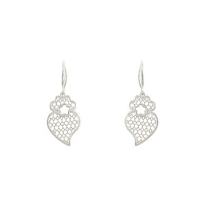 boucles d'oreilles acier étoile et coração de viana gb ref.: e24322