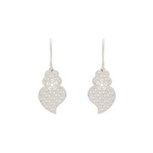 boucles d'oreilles en acier coração de viana texture gb ref.: ehh98 argente