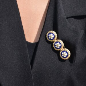 broche encantos de portugal avec trois flores